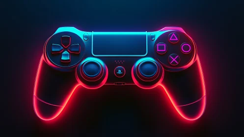 Neon-Glowing Gaming Controller for Ultimate Play Sessions.