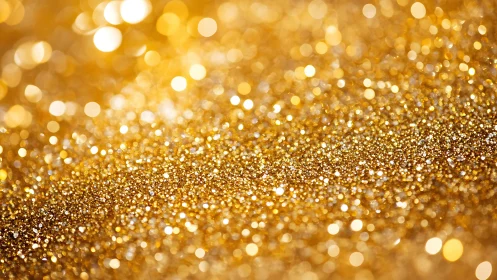 Glittering gold horizon shimmers like a tiny jeweled galaxy