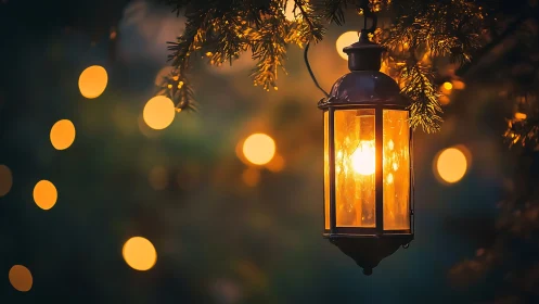 Gentle lantern glow warms a quiet evening garden path