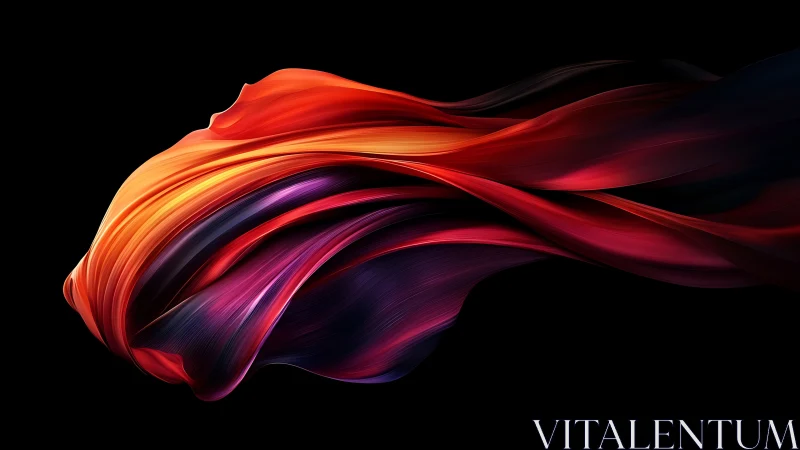 Flowing abstract ribbons in warm gradient colors.