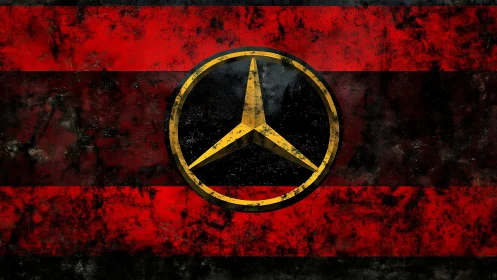 Grunge-scorched emblem spinning over red-black inferno.