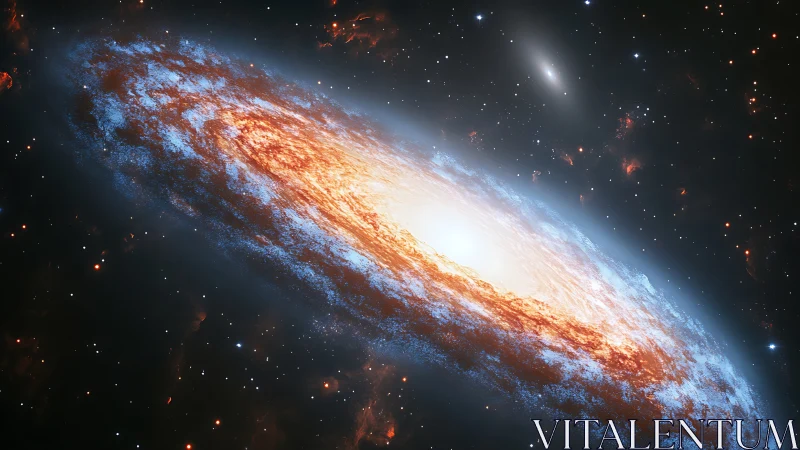 Spiraling stellar galaxy rendered in luminous cosmic detail.