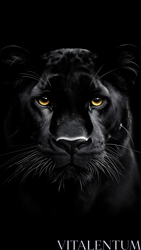 Black Panther's Golden Gaze: A Portrait of Wild Power.