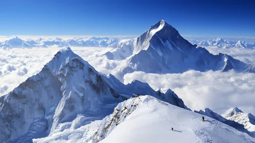 Alpine ridgeline expedition across stratified cirque summits.