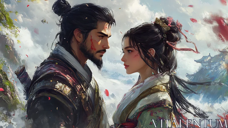 Whispers Across Mountains: Two Hearts in Silk and Sorrow.