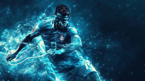 Astral striker carved from electric blue starlight. Period.