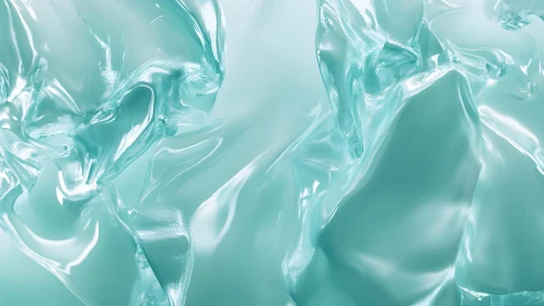 Abstract close-up of translucent aqua ice in modern digital art.