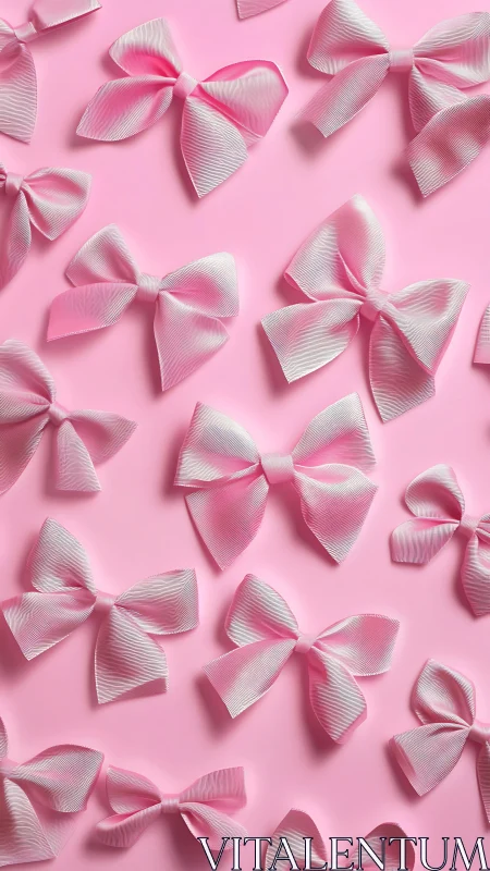 Pink ribbon ballet: infinite bows choreograph pastel dreams.