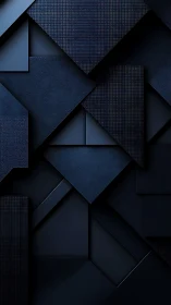 Layered dark geometric panels with textured surfaces, vertical.