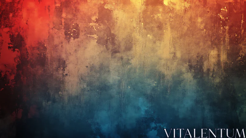 Textured abstract gradient wall with warm to cool spectrum