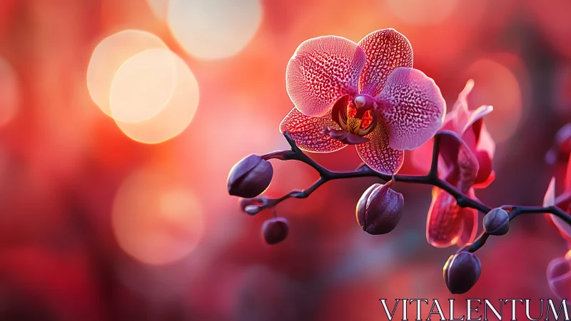 Phalaenopsis Orchids in Bokeh Illumination: Macro Study