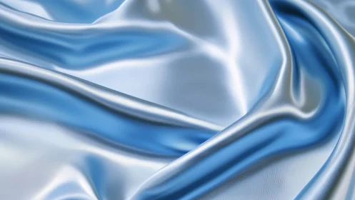 Metallic blue satin folds under soft diffused studio light.