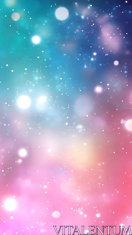 Soft-focus pastel nebula field with layered bokeh starpoints