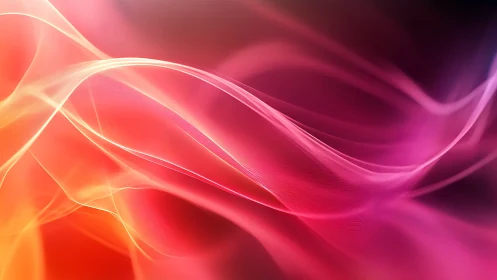 Radiant neon waves flow across a soft abstract gradient