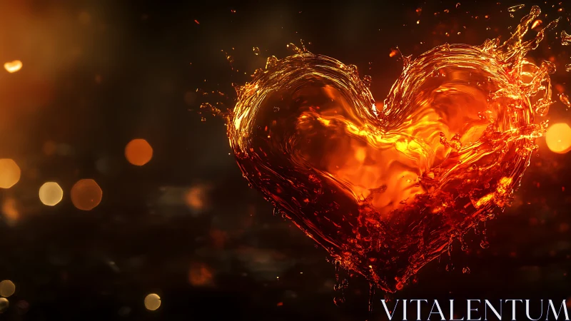 Fluid Dynamics Heart Form: Cinematic Liquid Sculpture Study.