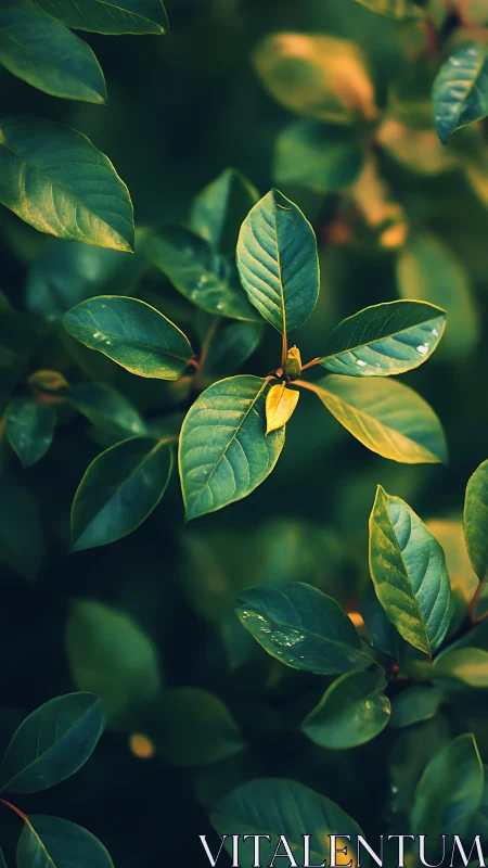 Selective focus foliage study with shallow depth of field lighting