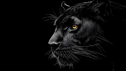 Nocturnal Predator: Luminous Eyes Pierce the Darkness