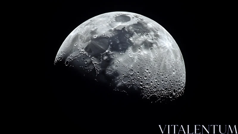 Lunar terminator detail with high-contrast crater topography.