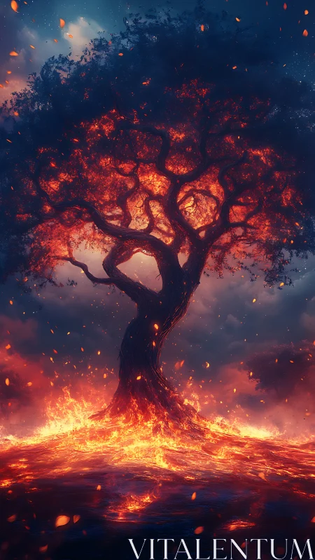 Burning Tree of Light: Apocalyptic Vision in Flame.