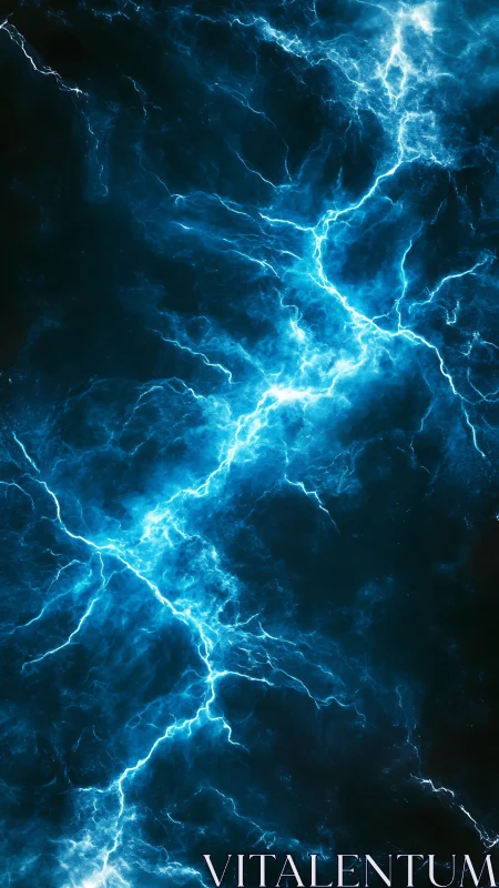 Vertical electric discharge pattern on dark background.