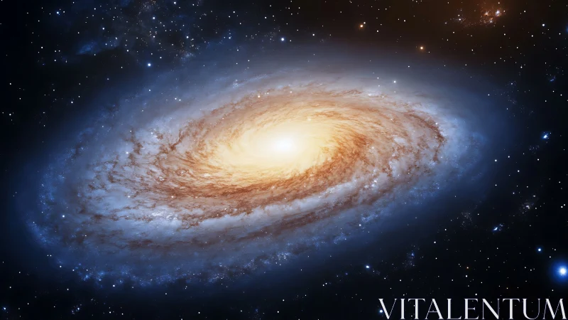 Spiral galaxy core glowing amid dense star-filled cosmos.