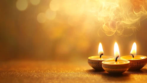 Golden clay lamps whispering warmth into velvet dusk.