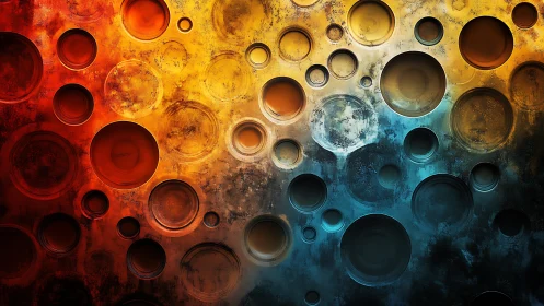 Color orbits drift between molten sunset and deep ocean