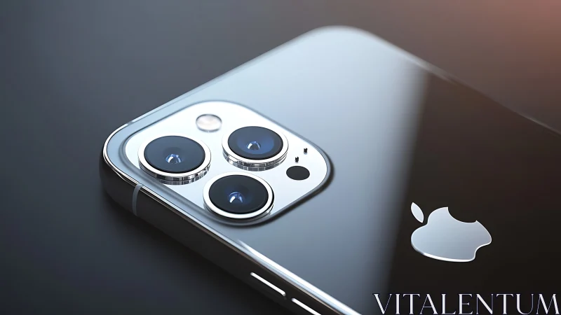 Triple-lens smartphone camera module with polished stainless frame