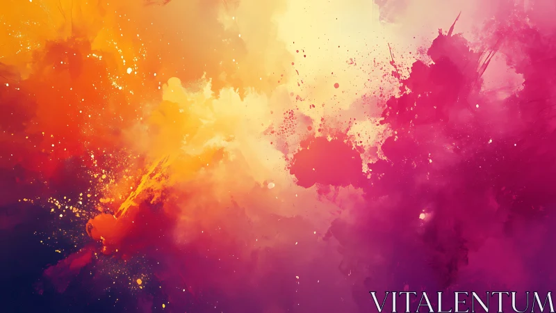 Vibrant abstract color clouds merge in luminous space.