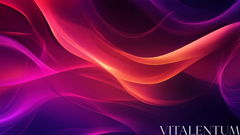 Radiant neon waves flow across glowing abstract space.