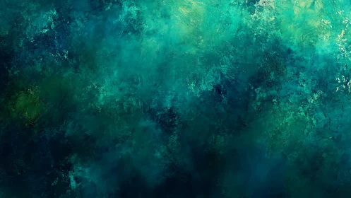 Textured teal abyss abstract with atmospheric depth field.