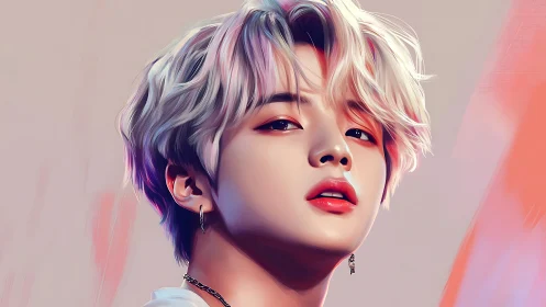 Soft neon gaze rewrites portrait glamour with electric calm