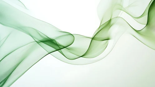 Translucent green vector waveforms define fluid parametric motion