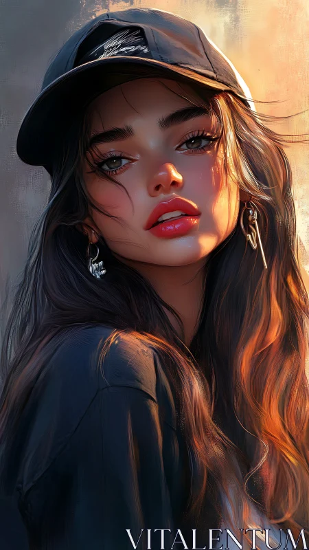 Sunlit streetwear muse leans into molten golden hour glow