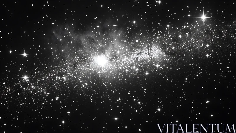 Soft starry river drifting through the quiet night sky.