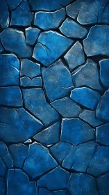 Segmented blue stone surface with irregular cracked pattern.