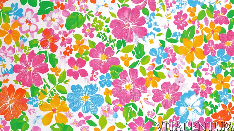 Vibrant Floral Celebration: A Rainbow Garden Bursting with Joy.