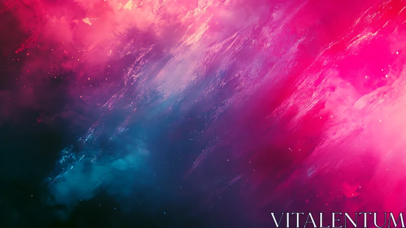 Nebula Drift in Electric Pink and Deep Ocean Bloom.