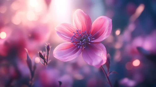 Pink Flower in Soft Focus Bloom
