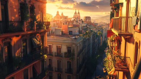 Sunlit balconies and golden rooftops over a dreaming city.