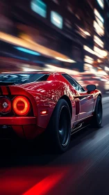 Scarlet street missile carving neon lanes at midnight.