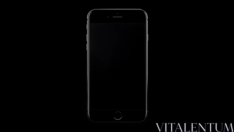 Sleek smartphone silhouette against deep black.