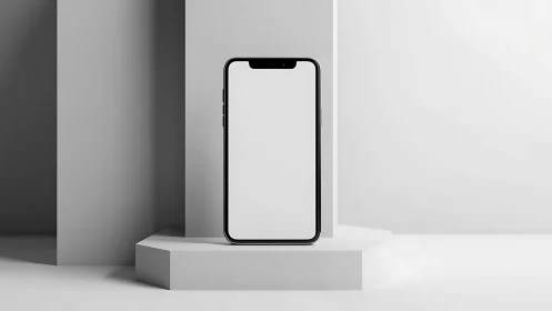 Smartphone Mockup on Minimal Platform. Clean.
