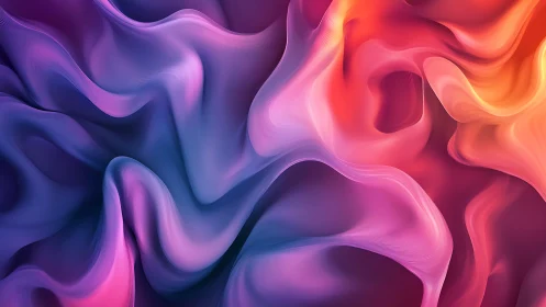 Flowing waves of color in a soft, dreamy abstract artwork.