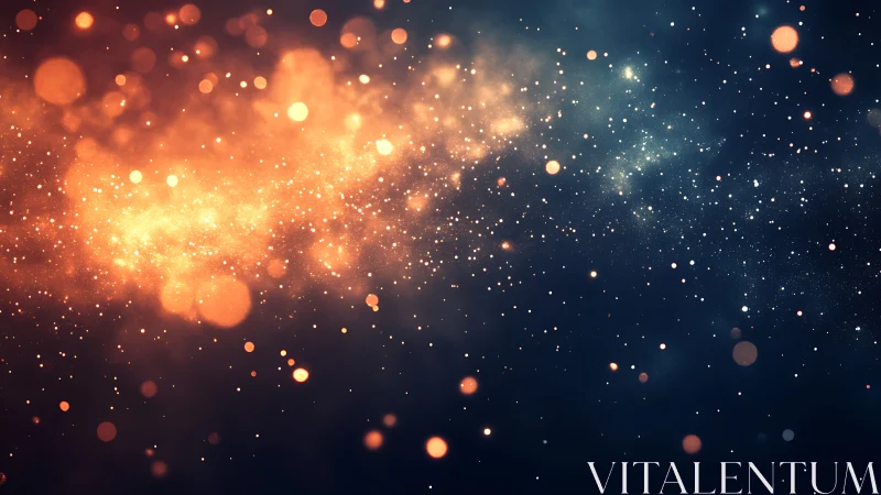 Bokeh particle nebula with dual-temperature luminous scatterfield.