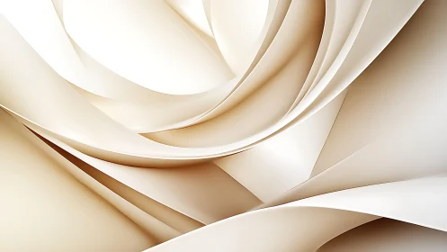 Abstract layers of cream and beige paper in soft minimalist style.