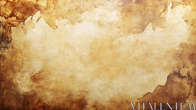 Aged textured parchment background with worn brown edges.