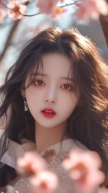 Spring-lit gaze turns cherry blossoms into quiet confetti