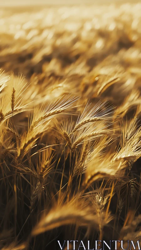 Mature barley ears in shallow focus across dense field.