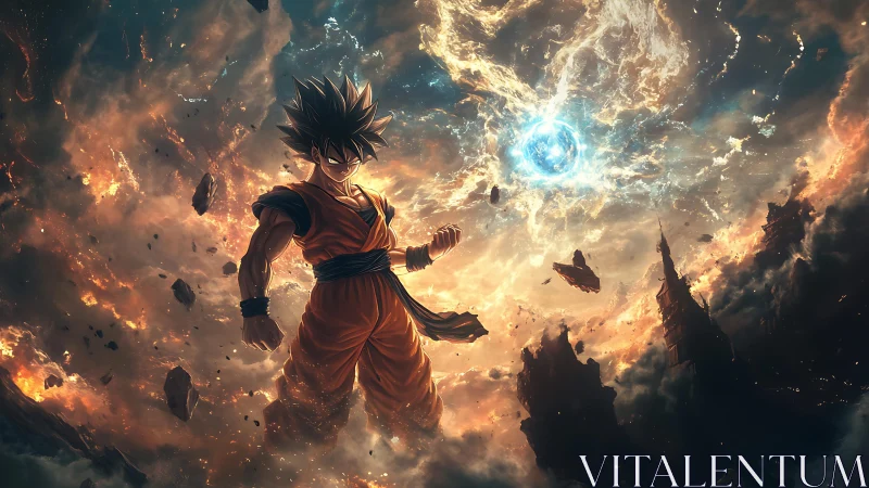 Solar storm warrior laughs back at the collapsing sky